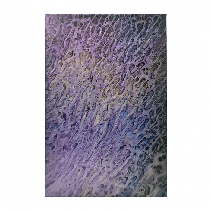 Tablou pictat manual, acrilic pe pânză, 30 x 45 cm, iridescent [2]