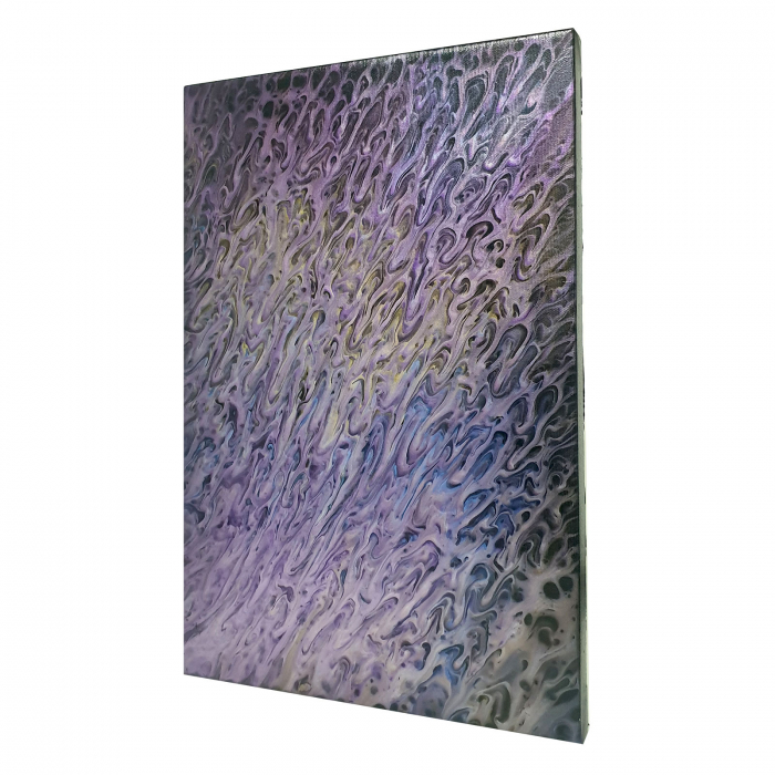 Tablou pictat manual, acrilic pe pânză, 30 x 45 cm, iridescent [3]