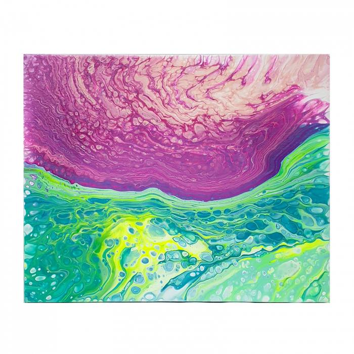 Tablou pictat manual, acrilic pe pânză, 41 x 33 cm [2]