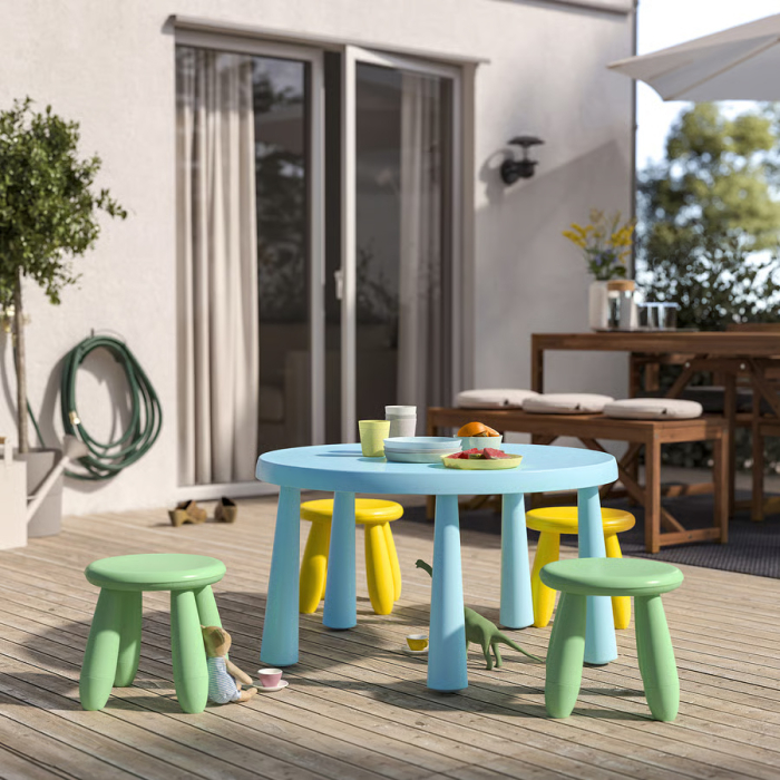 Taburet din plastic, rotund, diametru 30 cm, verde, MC40 [3]