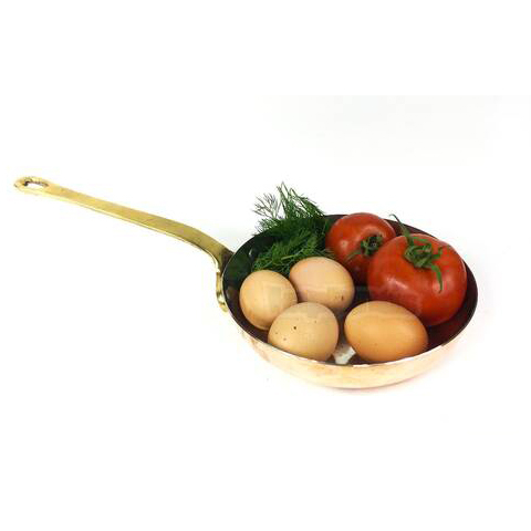 Tigaie din cupru cu coadă de alamă diametru 22 cm CTR75 [6]