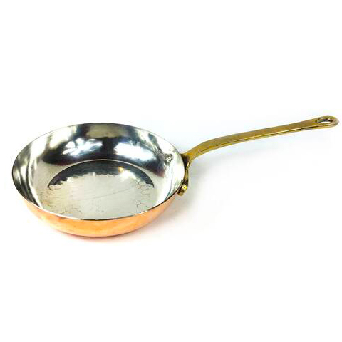 Tigaie din cupru cu coadă de alamă diametru 22 cm CTR75 [2]