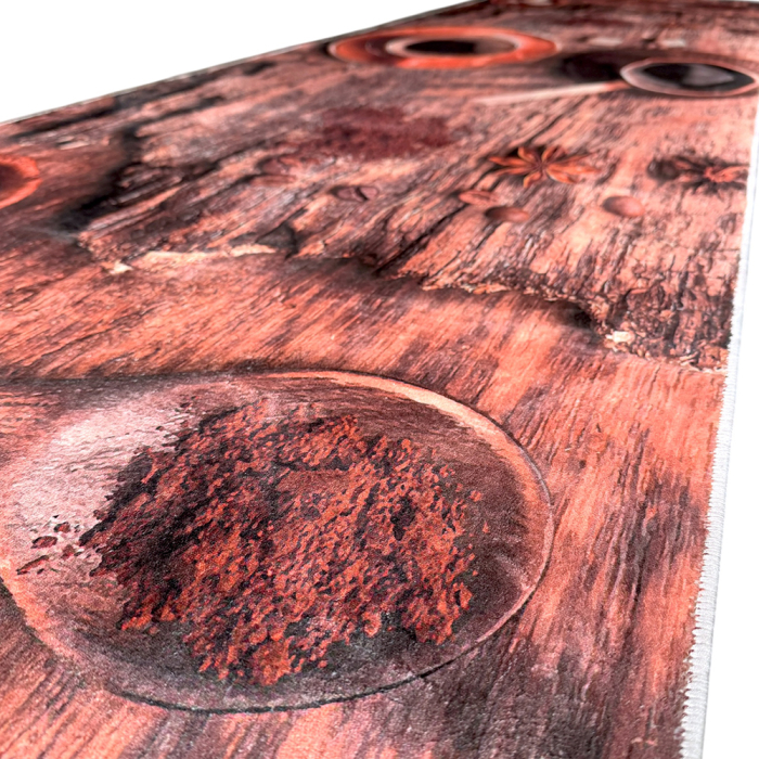 Traversă bucătărie antiderapantă, 80x300 cm, model Coffee Time Rustic, TRB1252 [4]