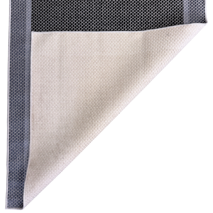 Traversă hol antiderapantă, 80x300 cm, cu Aspect de Sisal, Țesătură plată, Gri, TRV5032 [7]