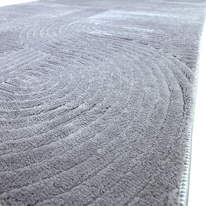 Traversă hol antiderapantă, 80x300 cm, soft 3D, model acolade, gri [5]