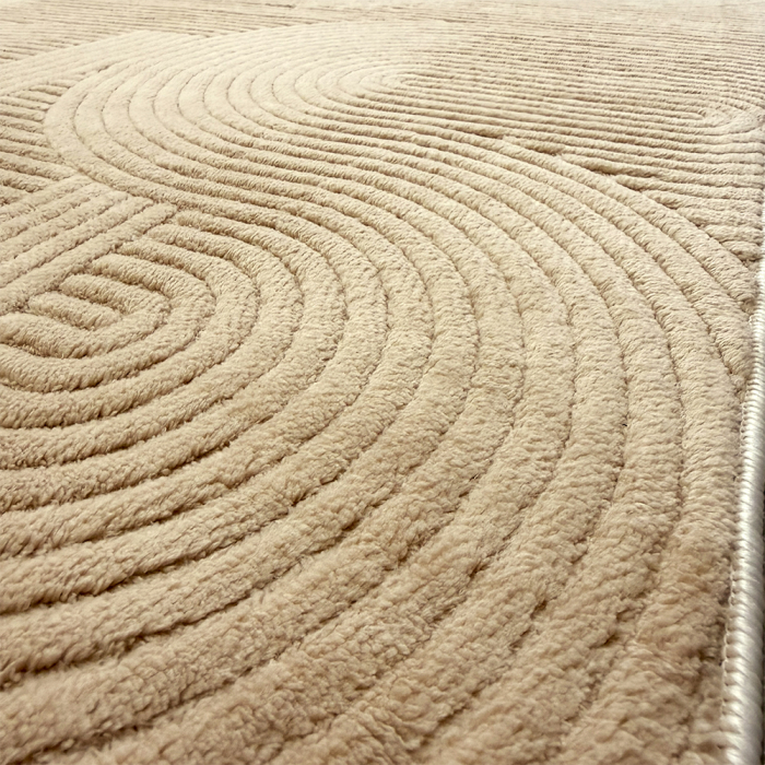 Traversă hol antiderapantă, 80x300 cm, soft 3D, model acolade, crem [5]