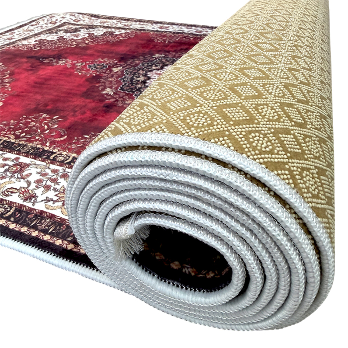 Traversă hol antiderapantă, 80x300 cm, model clasic oriental roșu [7]