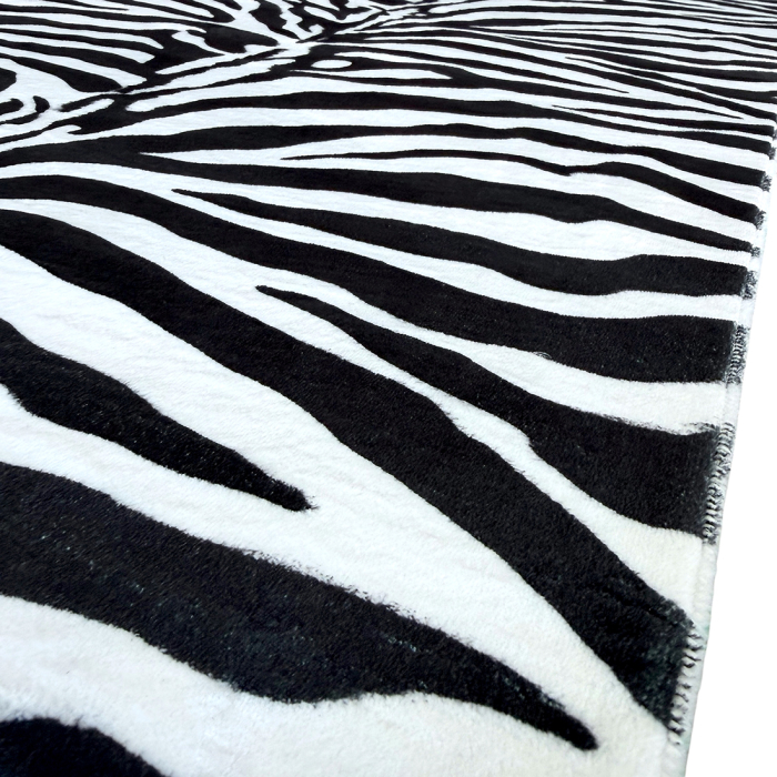 Traversă hol antiderapantă, 80x300 cm, model zebra alb-negru [5]