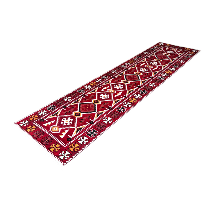 Traversă hol antiderapantă, 80x300 cm, Model Boho Roșu, TRV2312 [8]