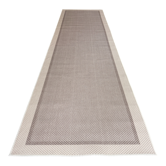 Traversă hol antiderapantă, 80x300 cm, cu Aspect de Sisal, Țesătură plată, Bej, TRV5012 [3]