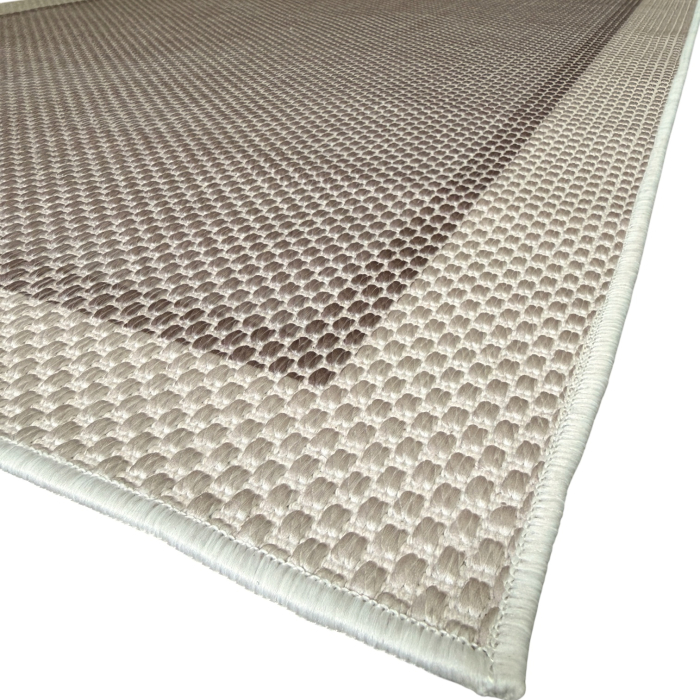 Traversă hol antiderapantă, 80x300 cm, cu Aspect de Sisal, Țesătură plată, Bej, TRV5012 [4]