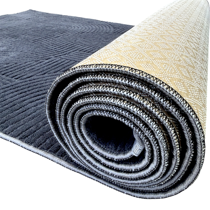 Traversă hol antiderapantă, 80x300 cm, soft 3D, model acolade, antracit [7]