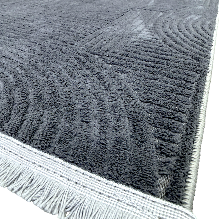 Traversă hol antiderapantă, 80x300 cm, soft 3D, model acolade, antracit [4]