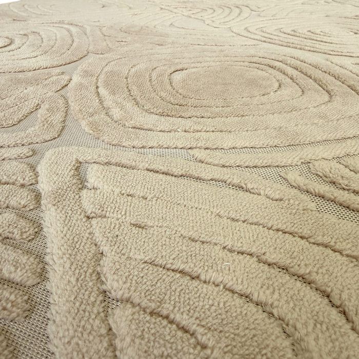 Traversă hol antiderapantă, 80x300 cm, soft 3D, model triunghi, bej [6]