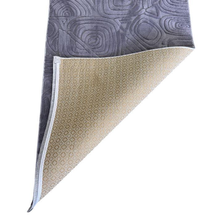 Traversă hol antiderapantă, 80x300 cm, soft 3D, model triunghi, gri [8]