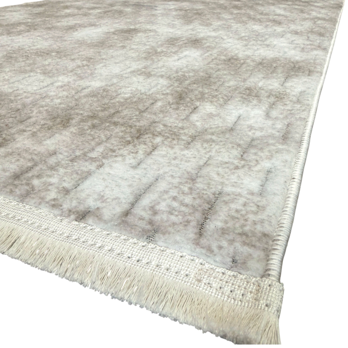 Traversă hol antiderapantă, 80x300 cm, Welsoft, model abstract, bej-taupe, TRV4212 [2]
