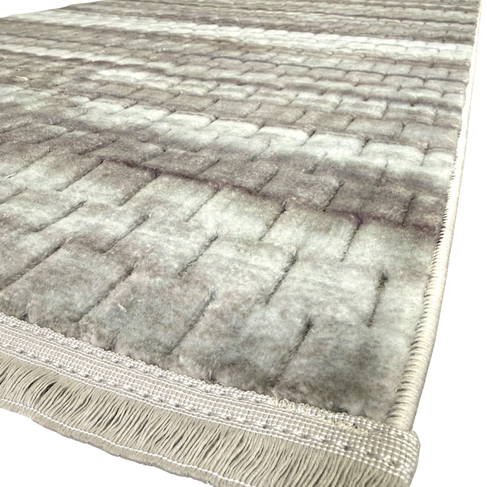Traversă hol antiderapantă, 80x300 cm, Welsoft, model dungi, maro-bej, TRV4252 [2]