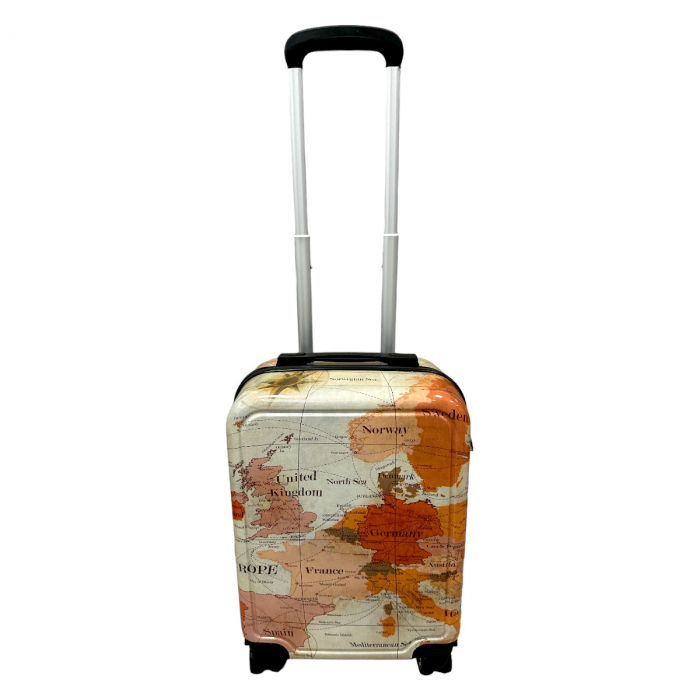 Troler cabină avion, 50x32x20 cm, 4 roți, ABS, harta, TRC121 [2]