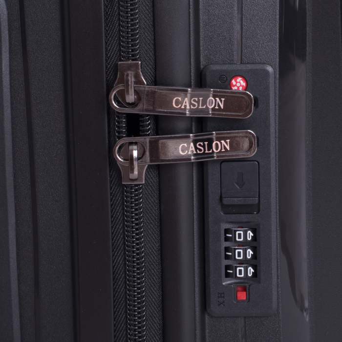 Troler cabină avion, 50x34x18 cm, 4 roți detașabile, PP flexibilă anti-casabilă, negru [6]