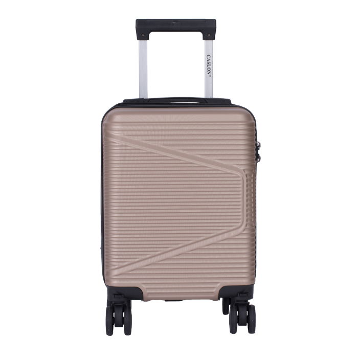 Troler cabină avion, zboruri low-cost, 40x30x20 cm, 4 roți detașabile, ABS, bej [2]