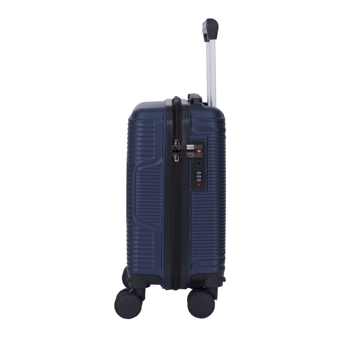 Troler cabină avion, zboruri low-cost, 40x30x20 cm, 4 roți detașabile, ABS, bleumarin [5]