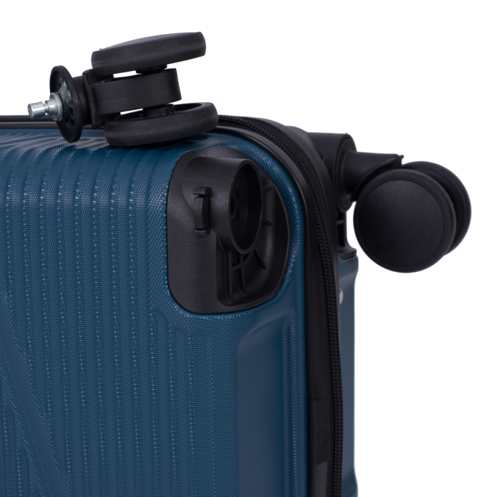 Troler cabină avion, zboruri low-cost, 40x30x20 cm, 4 roți detașabile, ABS, albastru [9]