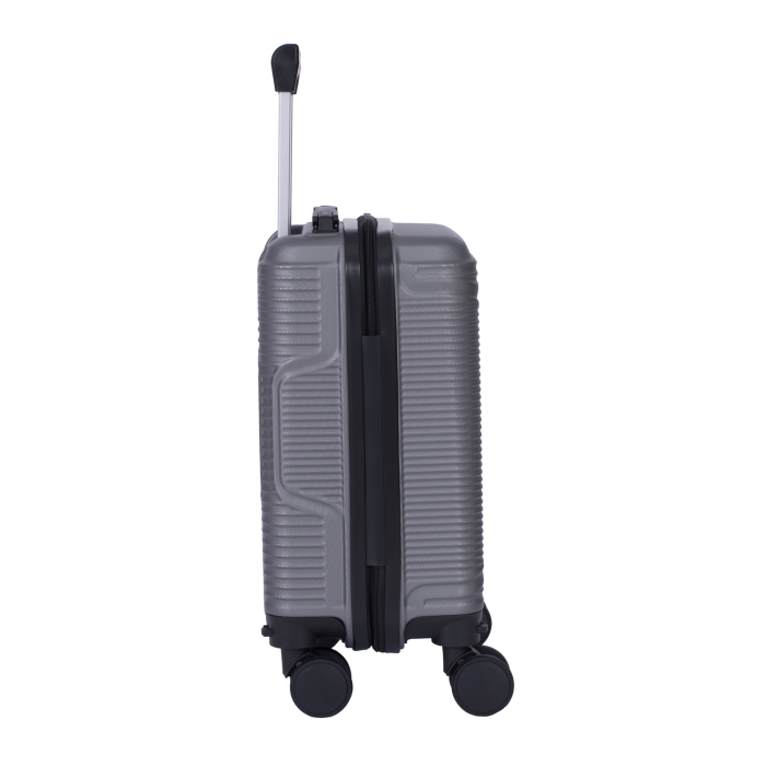 Troler cabină avion, zboruri low-cost, 40x30x20 cm, 4 roți detașabile, ABS, gri [4]