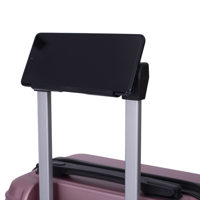 Troler cabină avion, zboruri low-cost, 40x30x20 cm, 4 roți detașabile, ABS, lila [7]