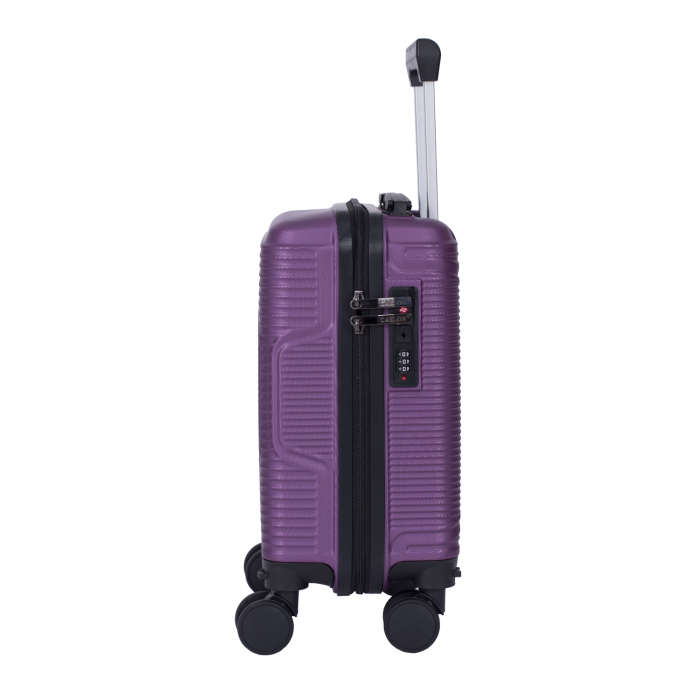 Troler cabină avion, zboruri low-cost, 40x30x20 cm, 4 roți detașabile, ABS, mov [5]