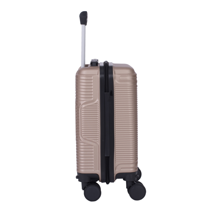 Troler cabină avion, zboruri low-cost, 40x30x20 cm, 4 roți detașabile, ABS, bej [4]