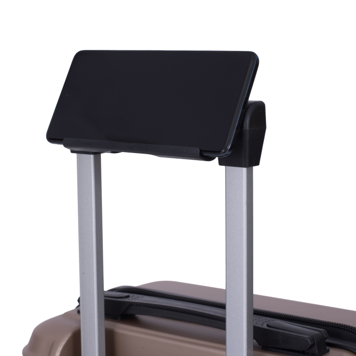 Troler cabină avion, zboruri low-cost, 40x30x20 cm, 4 roți detașabile, ABS, bej [7]