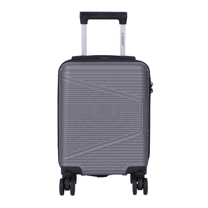 Troler cabină avion, zboruri low-cost, 40x30x20 cm, 4 roți detașabile, ABS, gri [2]