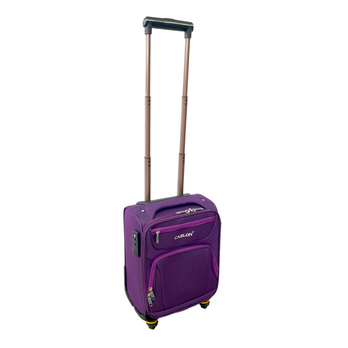 Troler cabină avion, zboruri low-cost, 40x30x20 cm, 4 roți, maro, TRC103 [9]