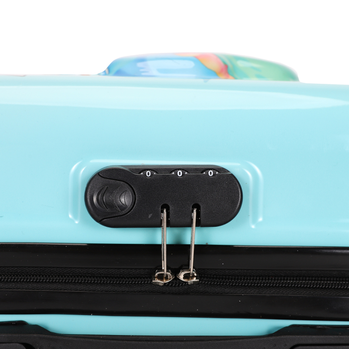 Troler copii 43x35x23 cm, 4 roți, ABS + Policarbonat, model Dinozaur 3D multicolor [6]