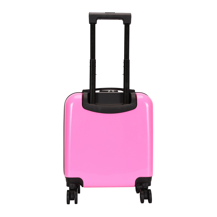 Troler copii 43x35x23 cm, 4 roți, ABS + Policarbonat, model Pisicuță 3D roz [4]