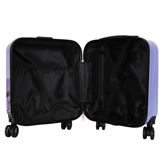 Troler copii 43x35x23 cm, 4 roți, ABS + Policarbonat, model Ursuleț 3D mov [11]