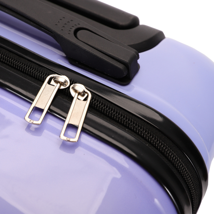 Troler copii 43x35x23 cm, 4 roți, ABS + Policarbonat, model Ursuleț 3D mov [10]