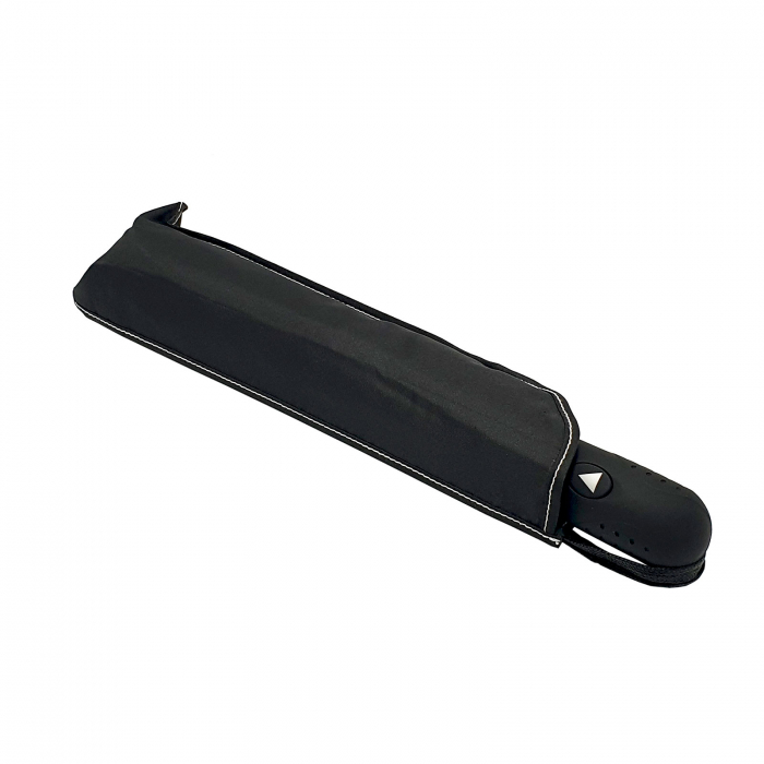 Umbrelă pliabilă deschidere automată, antivânt, 100 cm, în husă, uni negru [2]