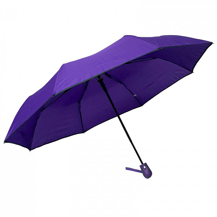 Umbrelă pliabilă deschidere automată, antivânt, 100 cm, în husă, uni mov [3]