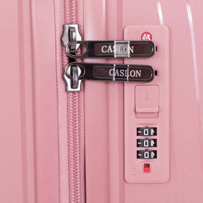 Valiză Troler Mare 75x49x29 cm, 100 litri, Polipropilenă, 4 Roți Duble, roz [6]