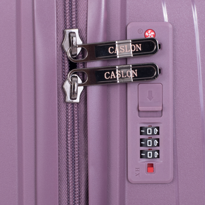 Valiză Troler Mic 55x36x20 cm, 38 litri, Polipropilenă, 4 Roți Duble, mov [6]