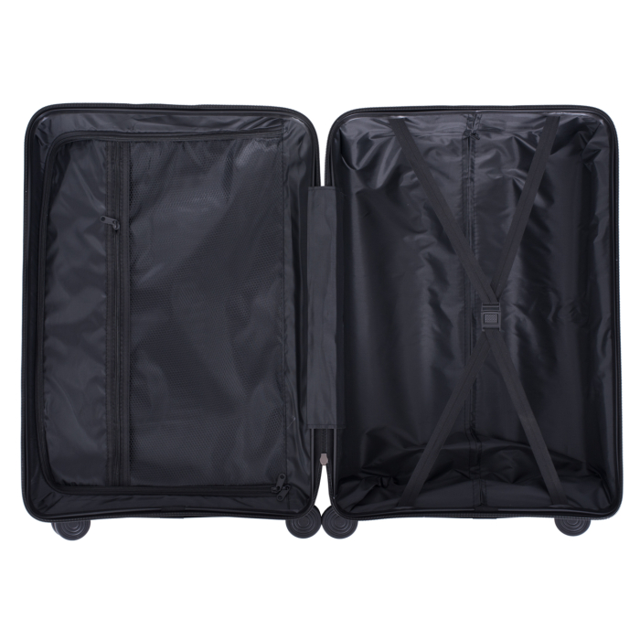 Valiză Troler Mic 55x36x20 cm, 38 litri, Polipropilenă, 4 Roți Duble, negru [9]