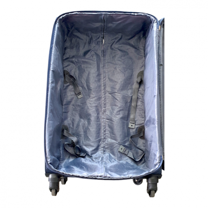 Valiză troler material textil, 4 roți, bleumarin, mic, TRC20 [6]
