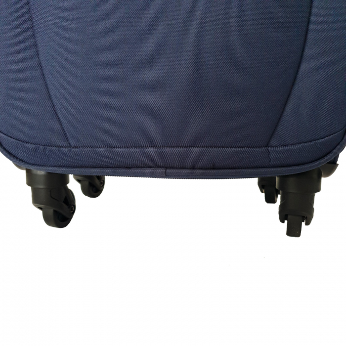 Valiză troler material textil, 4 roți, bleumarin, mic, TRC20 [4]