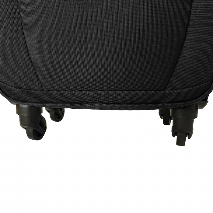 Valiză troler material textil, 4 roți, negru, mediu, TRC25 [4]