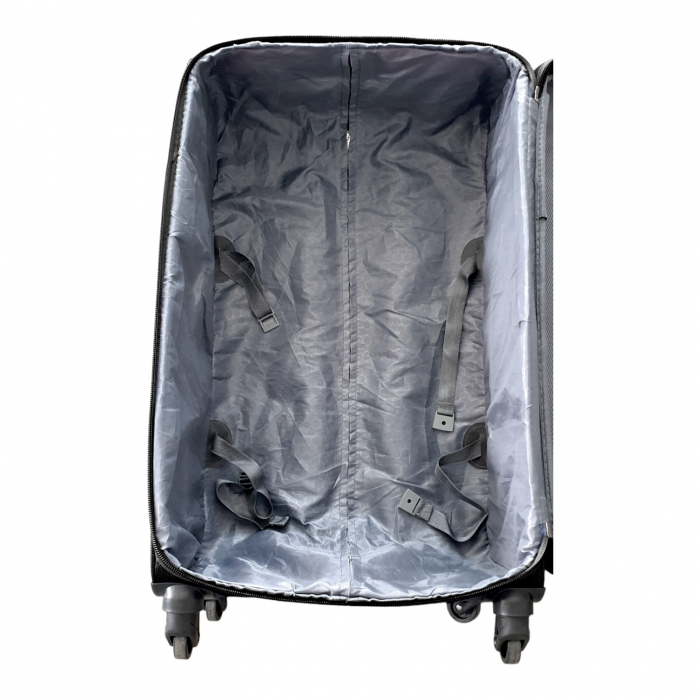 Valiză troler material textil, 4 roți, negru, mediu, TRC25 [6]