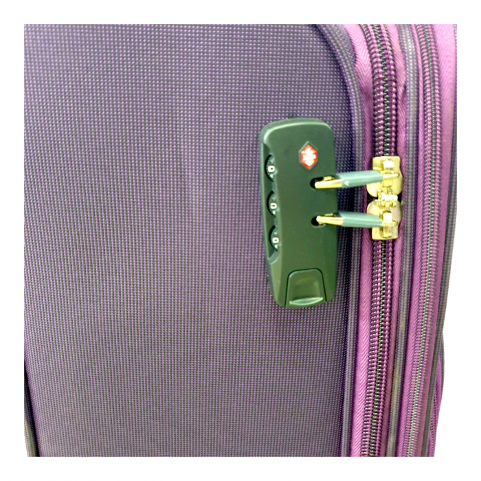 Valiză troler material textil, 4 roți, mov, 3 mărimi disponibile, TRC90 [5]