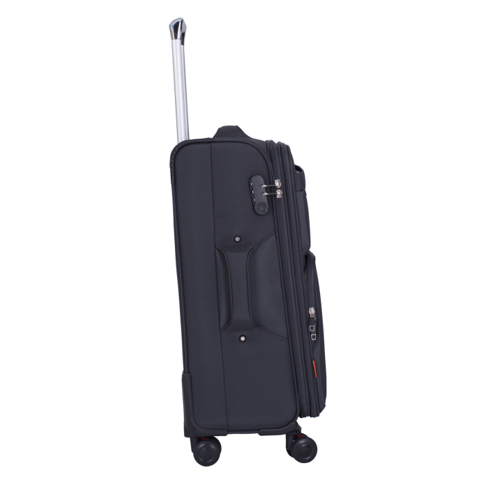 Valiză troler textil, gri, 4 roți, 50 litri, mic [5]