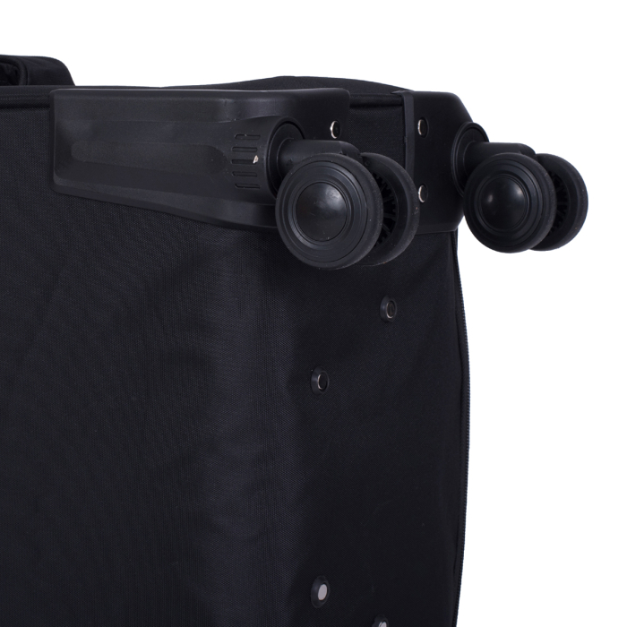 Valiză troler textil, negru, 4 roți antișoc, 50 litri, mic [7]