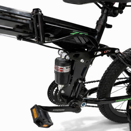 Bicicletă Caraiman, pliabilă, roți 20 inch, cu dublă suspensie, frâne pe disc, verde [6]